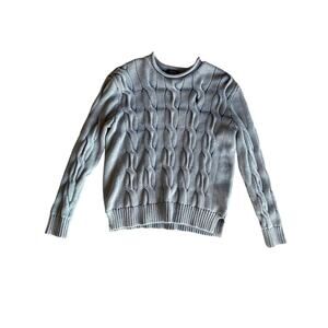 Polo Ralph Lauren Pony Cable Knit Faded Blue Small Women’s Sweater